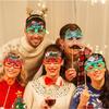 New Year Glasses Christmas Glowing Glasses Photo Props for Kids Teens Adult