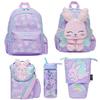 Smiggle Angel Rabbit Backpack for Lower Grade Students - Cartoon Design, Outdoor Casual Schoolbag for Primary School.