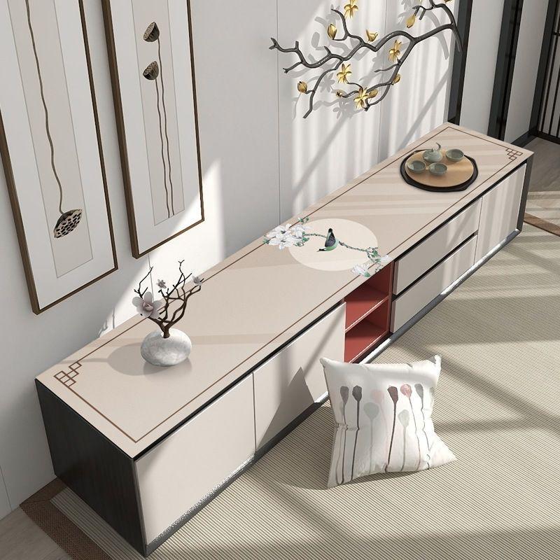 Waterproof Chinese Style TV Cabinet Tablecloth - Wash-Free Countertop Cover Mat