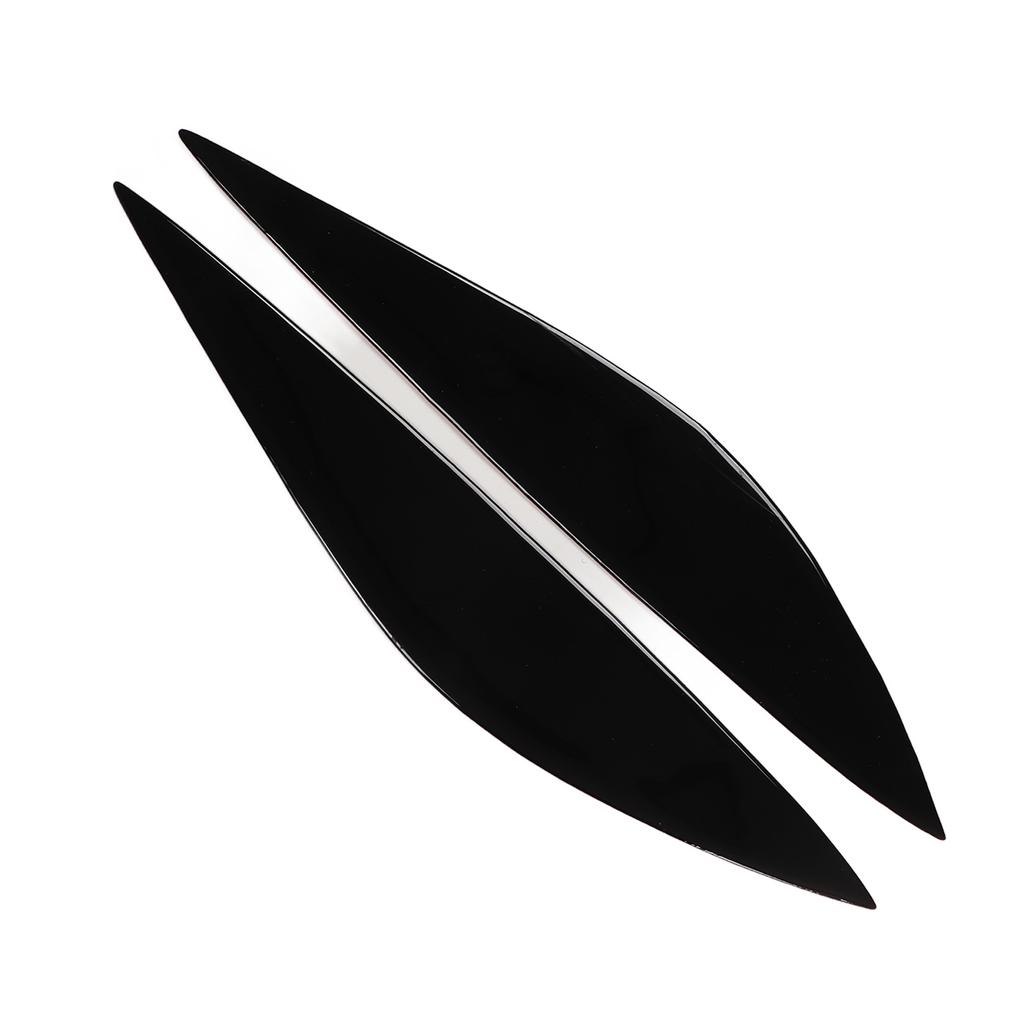 Front Headlight Eyebrow Glossy Black Trim Soft Plastic Replacement for Mercedes?Benz W204
