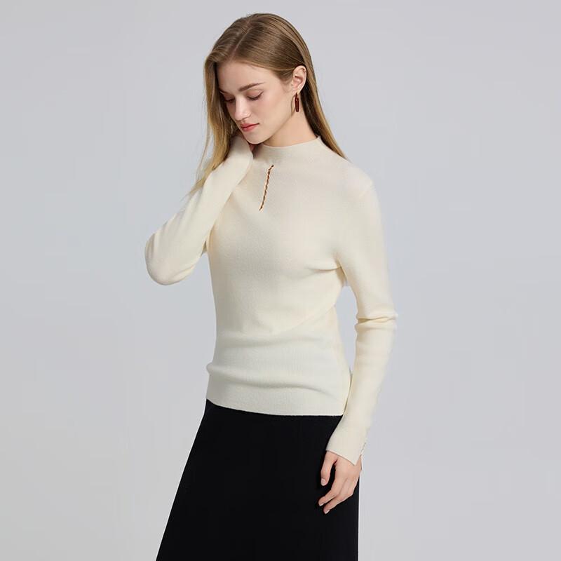 Women's Semi-High Neck Slim-Fit Knitted Base Top