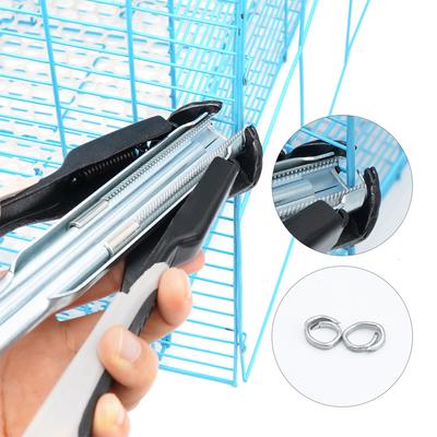 Poultry Cage C-type Wire Cage Hog Ring Plires Nail Gun Cage Clamp Chicken Bird Cage Installation Tools Fence Buckle Ring Plires