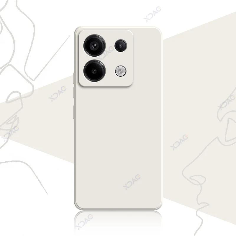 Śliczne kwadratowe silikonowe etui z płynnym silikonem do Xiaomi POCO X6 Pro Neo 5G Luksusowe miękkie etui na telefon POCOX6 X6Pro X6Neo Coque