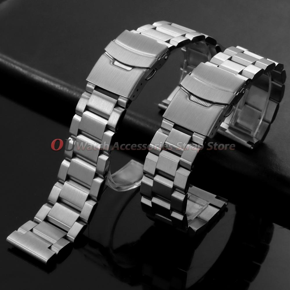 18mm 20mm 22mm 24mm Solid Stainless Steel Watch Strap for Omega Bands Folding Buckle Diving Metal Men's Bracelet for Smartwatch 3