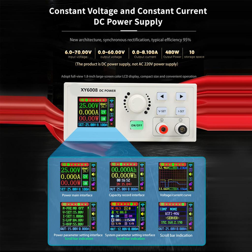Direct Current Regulated Power Supplys Constant Voltage and Constant Current Maintenance 60V 8A 480W Step Down Module