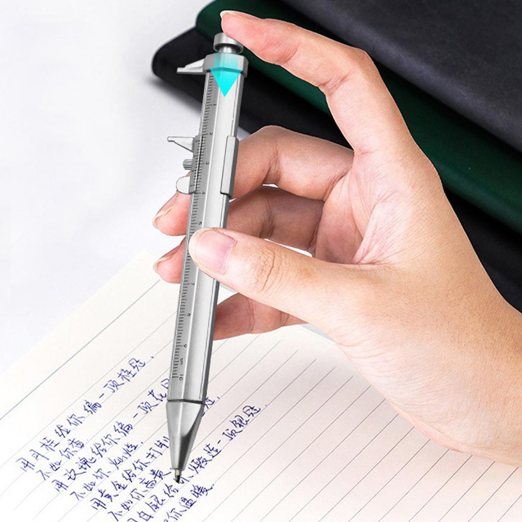 Multifunctional Ballpoint Pen with Vernier Caliper for Accurate Measurement and Smooth Writing 2 In 1 Measuring Tool