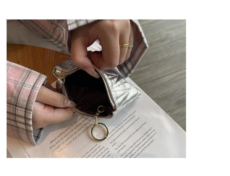 Embroidered Cowhide Leather Coin Purse & Card Holder with Zipper – Women's Key & Lipstick Storage Handbag.