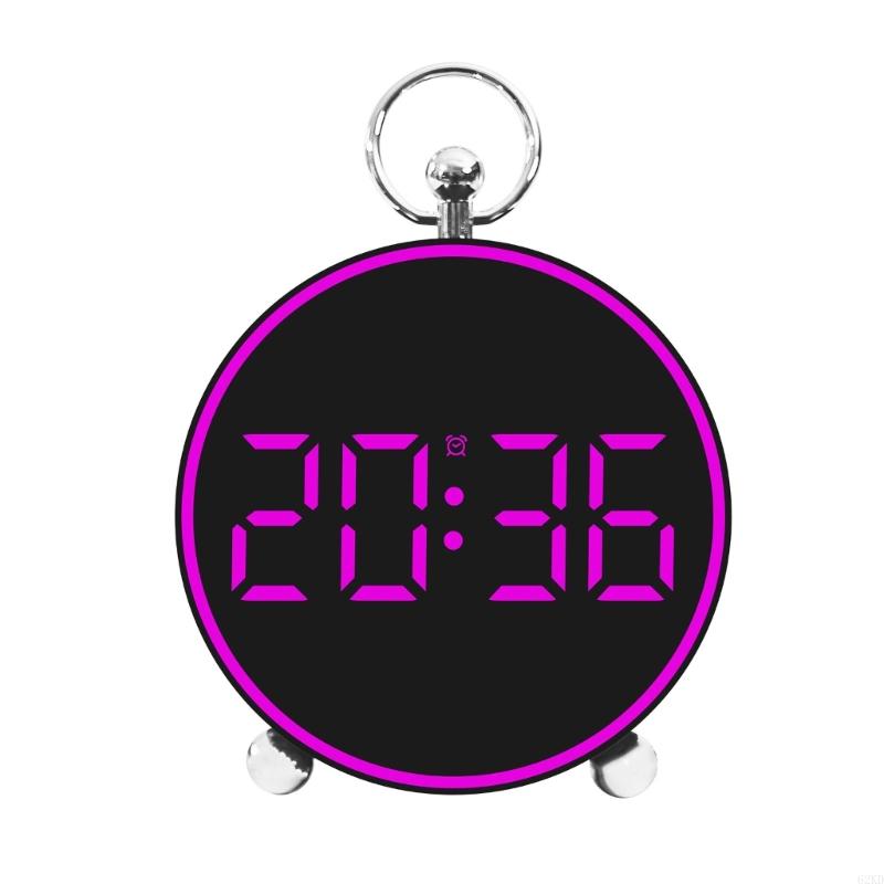 62KD 4.4" LED Display Table Clock Contemporary Digital Alarm Clock Colorful Screen