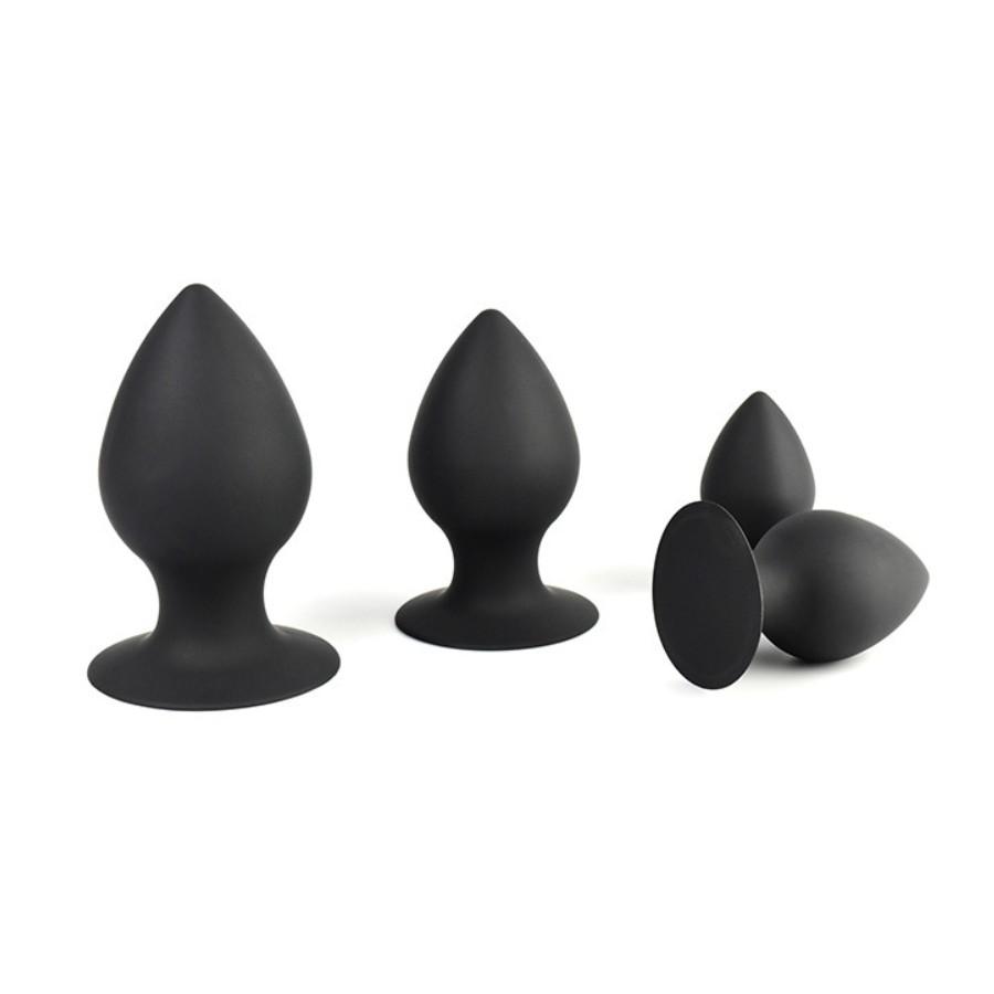 New S/M/L Comfortable Silicone Anal Plug Suction Cup Big Butt Plug,Anal Dilator Huge Anal Toys for Women Anus Adult Games