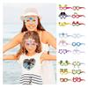 New Ocean Mermaid Fruit Paper Glasses For Children's Summer Party Decorations Colorful Printed Paper Eyewear Prop