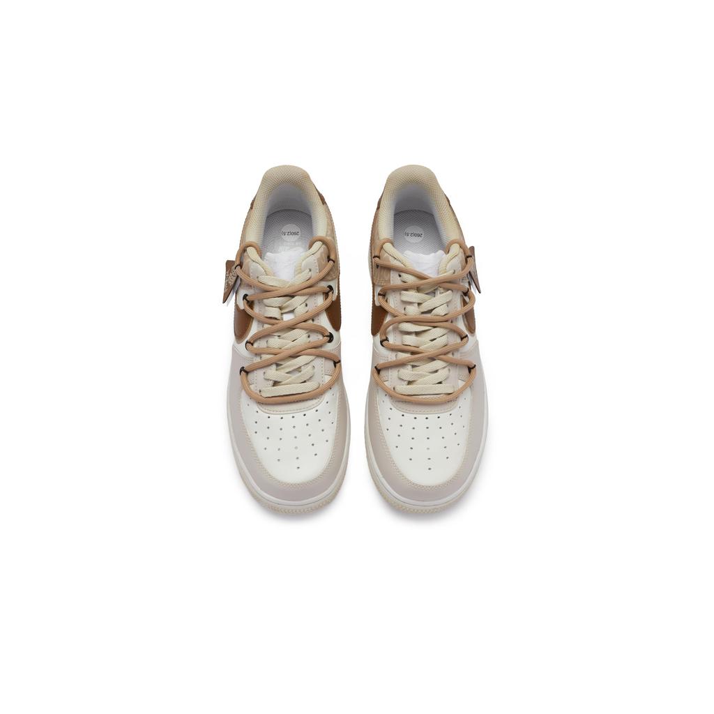 Nike Air Force 1 Slip Resistant Low top Skateboard Shoes GS Beige Brown DH2920-111(Team80-)
