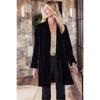 Women's Street Trend Velvet Long Blazer Cardigan New Long Sleeve Trench Coat