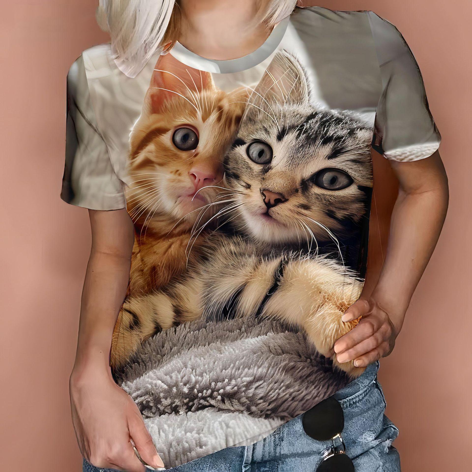 

Summer Fashion Short Sleeve T-Shirt 3D Print Tee 6XL