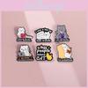 Quirky Cartoon Cat Character Metal Pin Unique Decorative Alloy Brooch For Everyone