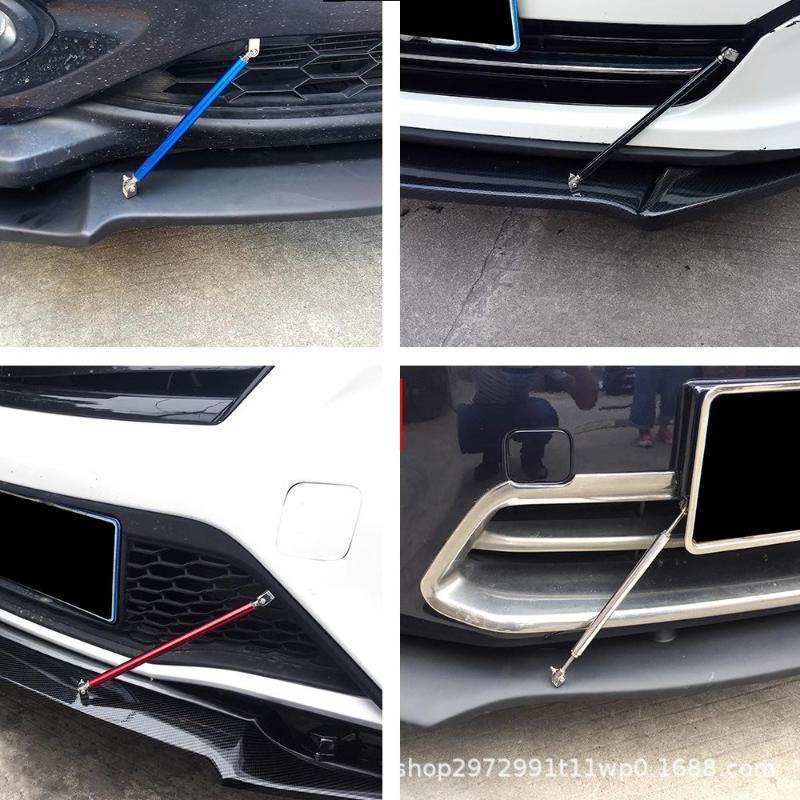 2x Univerzální Závodní Nastavitelná Přední Zadní Lišta Nárazníku Rozdělovač Podpěrná Tyč Sada Závodní 75mm/100mm/150mm/200mm Styling Auta Tunning