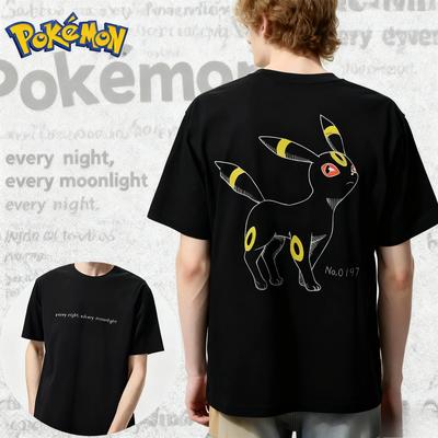 26 Summer Pokémon Anime Umbreon Brand 100Pure Cotton Printed Tshirt Men Harajuku Casual Versatile Shortsleeved Y2k Loose