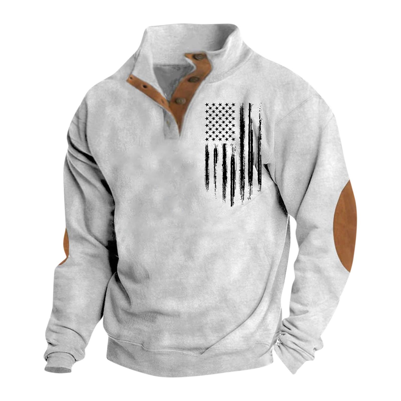 

Весенне-осенняя мужская толстовка с воротником-стойкой на открытом воздухе, повседневные свитера, топы XL белый