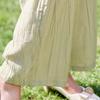 Women's Mid-Aged Summer V-Neck Top & Cropped Pants Set