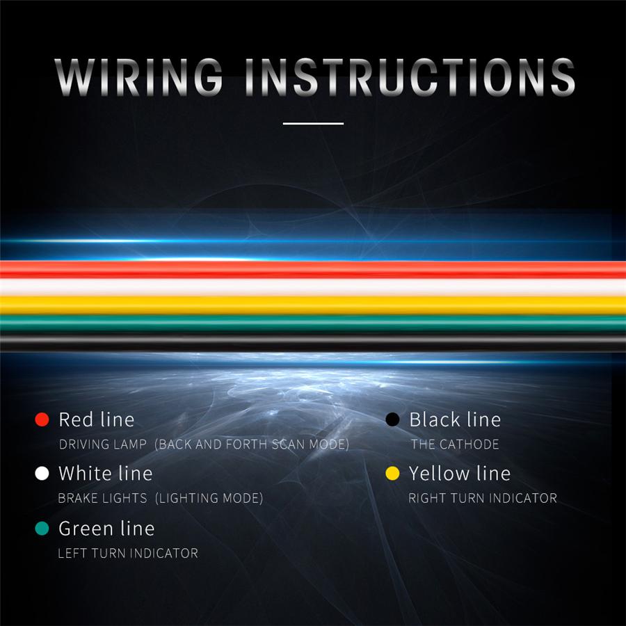 40" Pickup Trucks Tailgate Light Bar LED 2 Colors Turn Signal Brake Driving Lamp