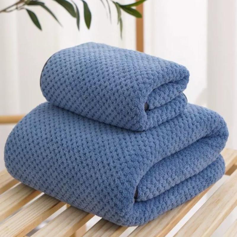 Adult Solid Color Bath Towel Soft Thick Absorbent Hotel Washcloth High Quality and Durable Skin Friendly Gray Beach Washrag