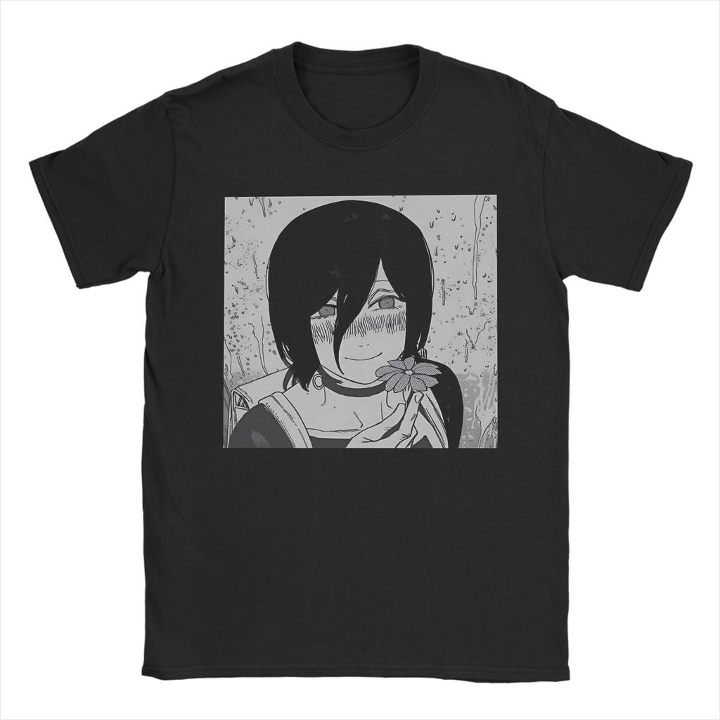 Reze Anime Chainsaws Japan Manga Man Outfit Men Women T Shirts 100% Cotton Tee Graphic Print  T-shirt Clothes