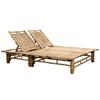 VidaXL Chaise longue pour 2 personnes avec coussins Bambou