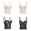 Transparent Lace Corset Slim fit Suspender Vest Spicy Girl Style Crop Tops  Ladies