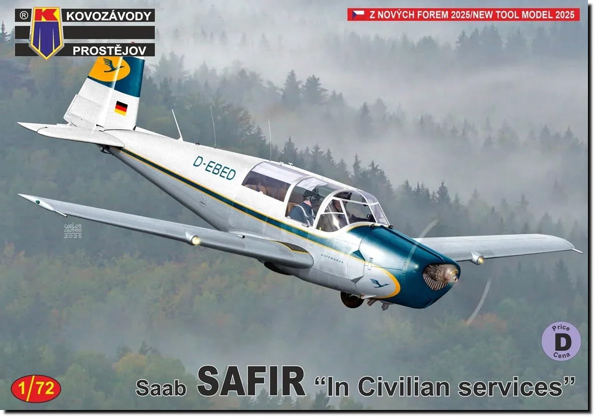 

KP Model Saab Safir Гражданский самолет Пластиковая модель KPM0522 1/72