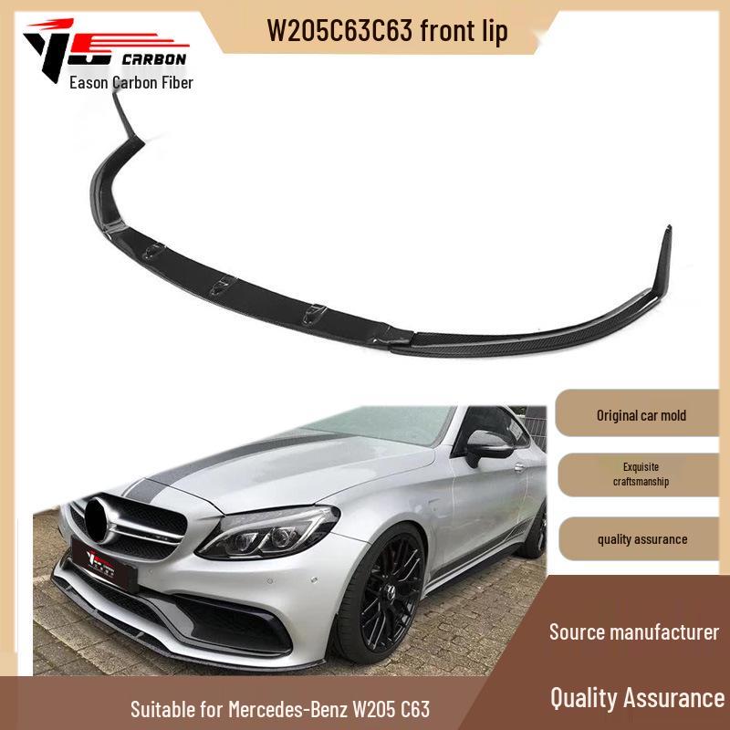 Carbon Fiber Front Lip Spoiler for 2015-2021 Mercedes-Benz W205 C63 Style Modifications