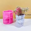 Couple Doll Silicone Mould for Flower Pots Vase Mold Concrete Cement Epoxy Resin