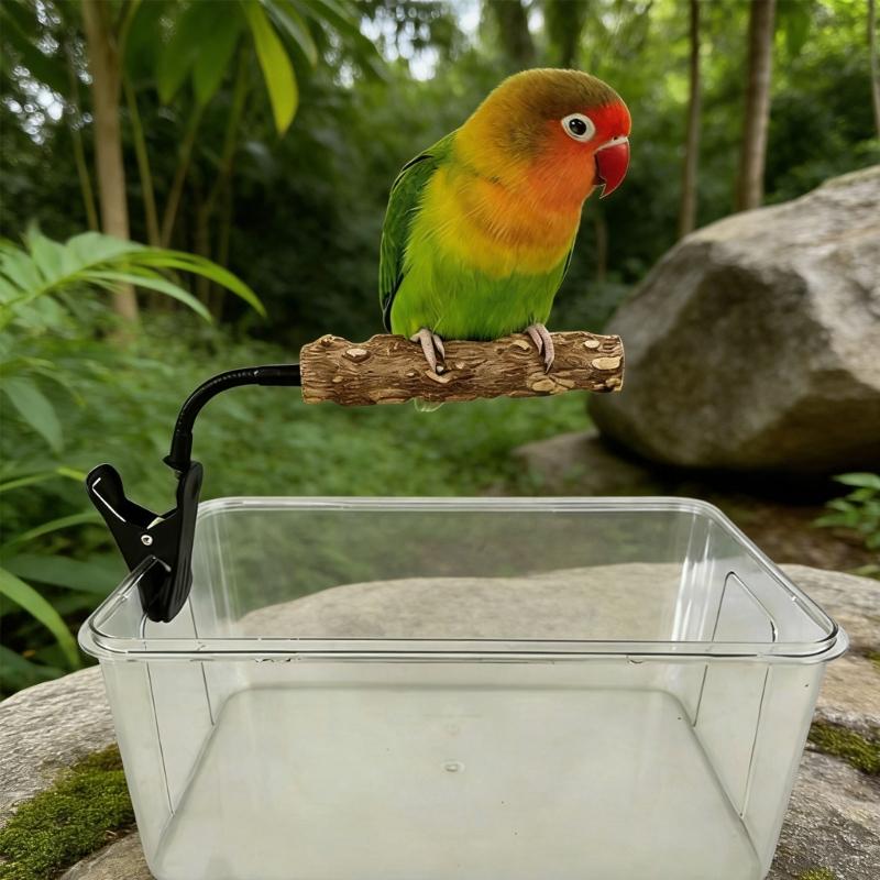 Adjustable Bird Training Perch With Easy Mounting Clip On Design for Cage Table Bird Standing Perch Cage Accessories