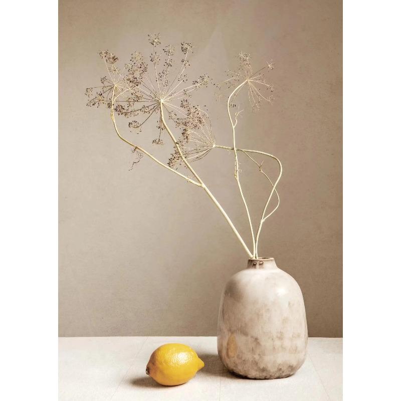 Retro Elegante Olivenbaum und Zitrone Leinwand Poster Vase Wandkunst Poster Perfektes Geschenk für Wohnzimmer Schlafzimmer Studentenwohnheim Heimdekoration