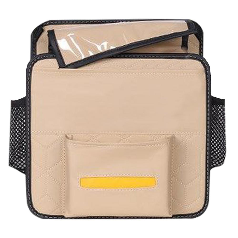 Car Storage Bag Multifunctional PU Leather Between Seats Organizer Portable & Reusable Car Spacious Storage For Phone Purse Keys