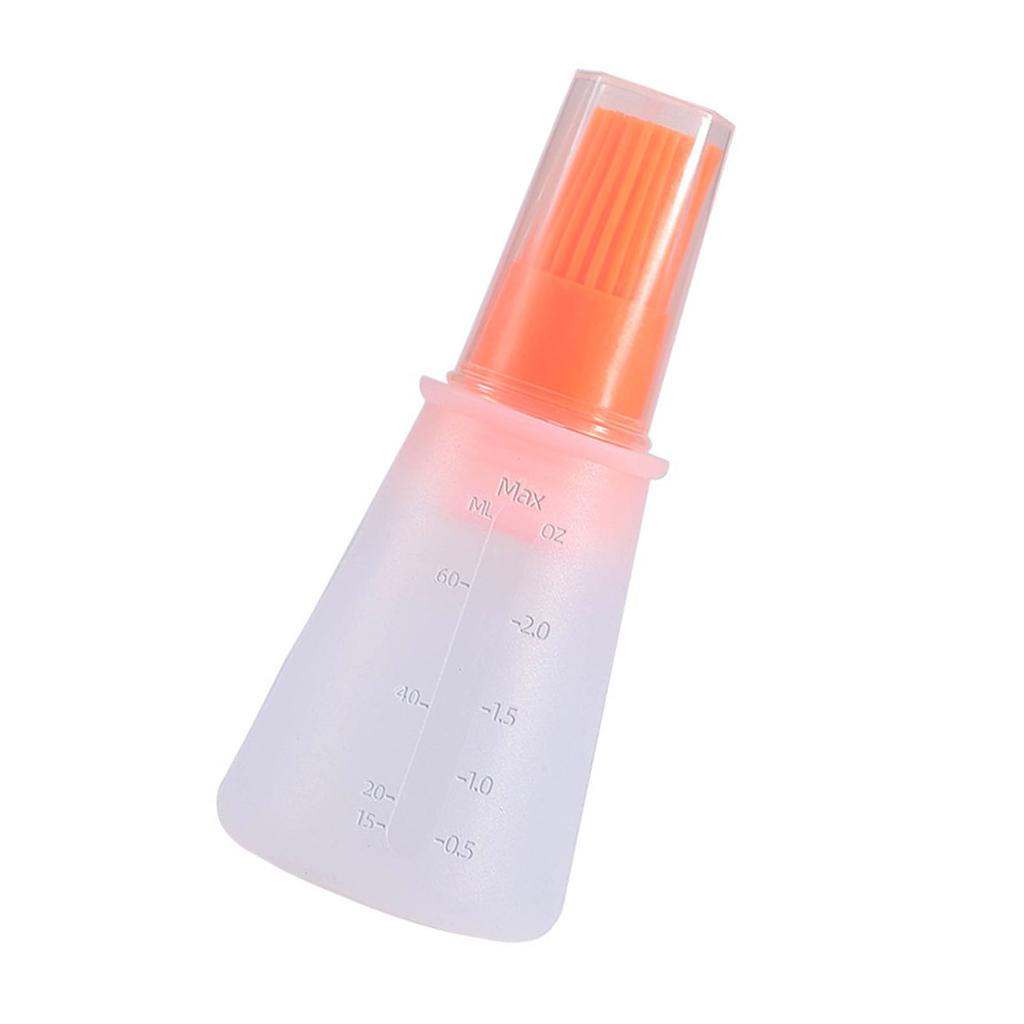 Silikonölflasche Pinsel Outdoor BBQ Würzpinsel mit Skala Barbecueölpinsel Küchenhelfer