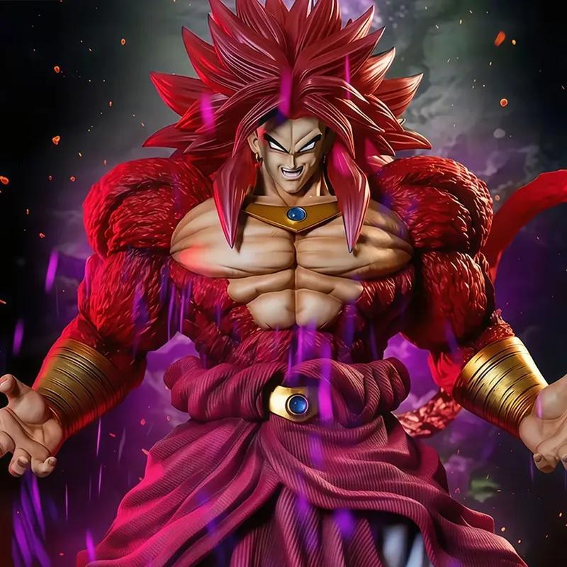 Hot Dragon Ball Z Super Saiyan 4 Red Hair Brolly Figurine 30cm Premium Highend Statue Anime Collectible Model Toy Gift