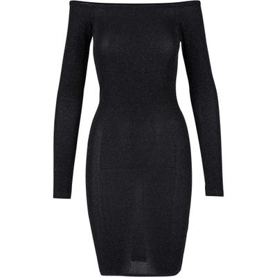Urban Classics Womens/Ladies Glitter Off Shoulder Long-Sleeved Dress
