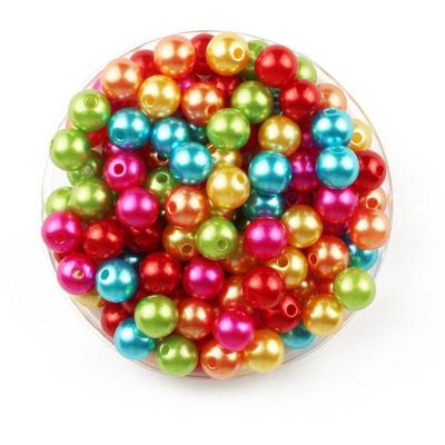 MégaCréa DIY - Multicolored Round Mother-of-pearl Beads 0.8 Cm 130 Pieces