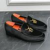 Párty a Svatba Ručně vyráběné Pánské Mokasíny Pánské Sametové Boty Listy a Zlatá Přezka Pánské Společenské Boty Pánské Polobotky Zapatos Hombre
