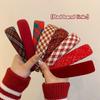 Neujahr Weihnachten Rote Haarspangen Herbst Winter Beliebt Breite Kante Druck Haarspange Stirnband Kopfschmuck Haarschmuck für Damen