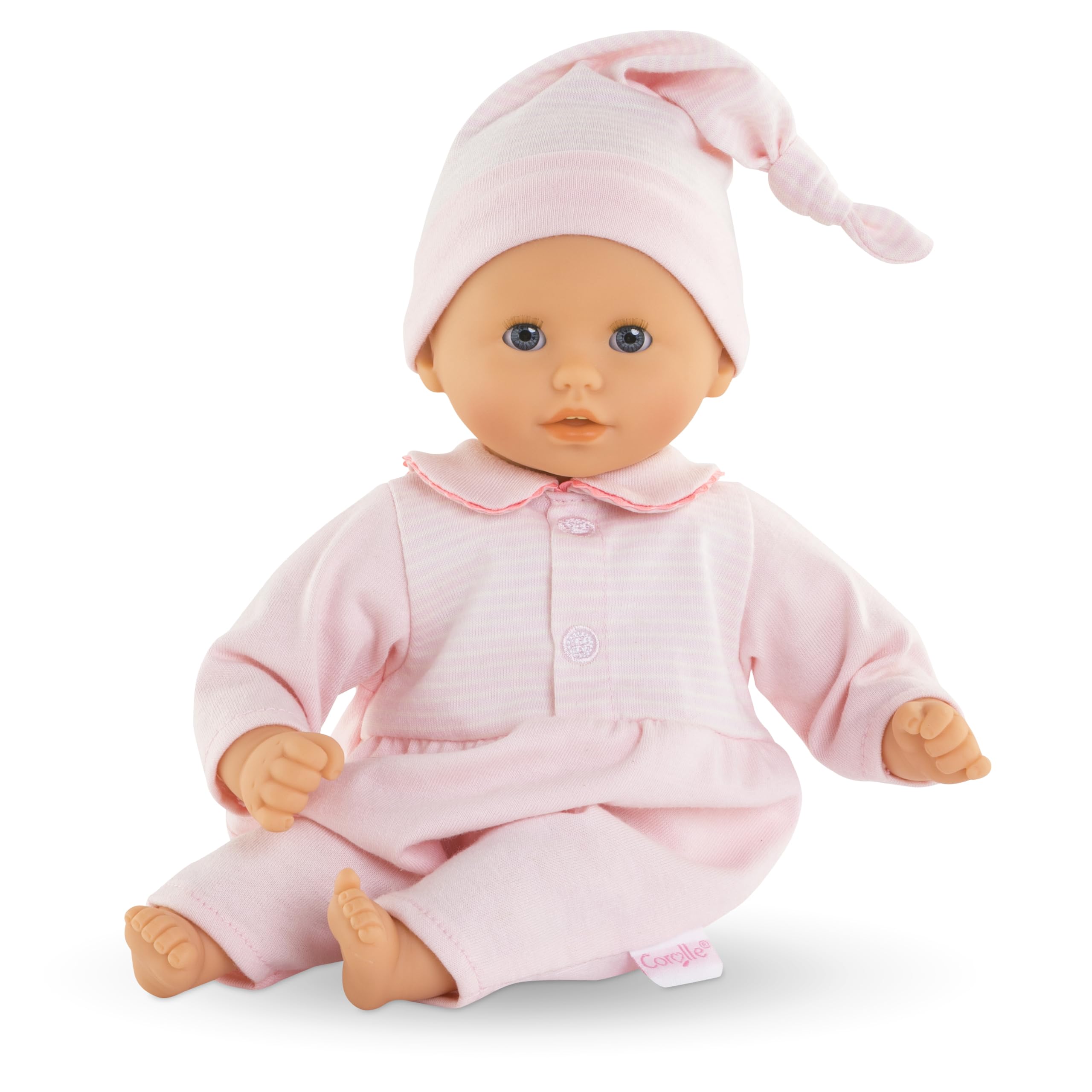 

Corolle Calin Charming Pastel Baby Doll Soft Body Doll with Pink Sleeping Openable and Vanilla Ages 18 Months and Up Bébé - 12-inch Outfit, Eyes, розовый