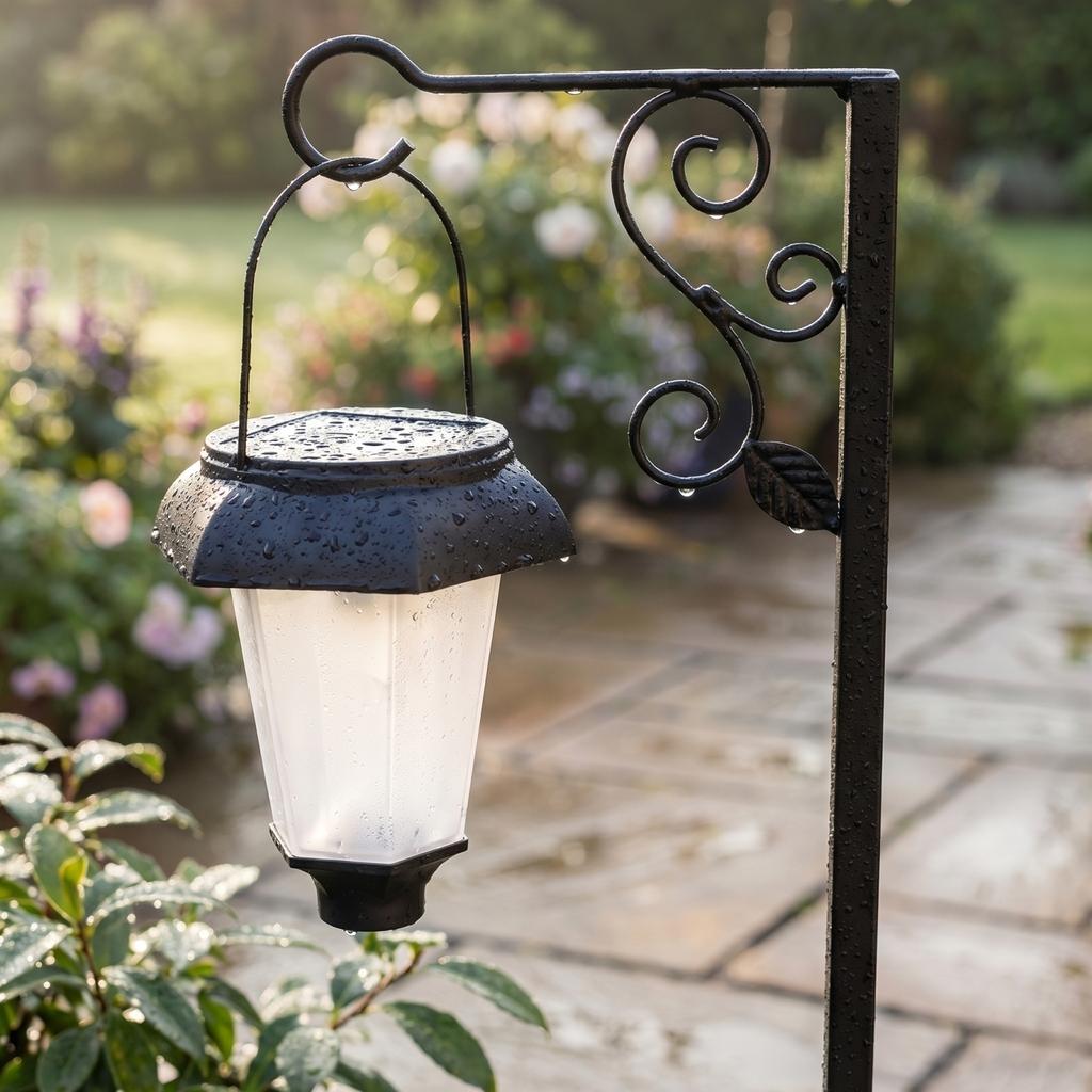 Solar-powered Outdoor Flower Pot Floor Lamp,  Solar Decorative Lamp, Warm   Light For Garden Terraces And Porches.