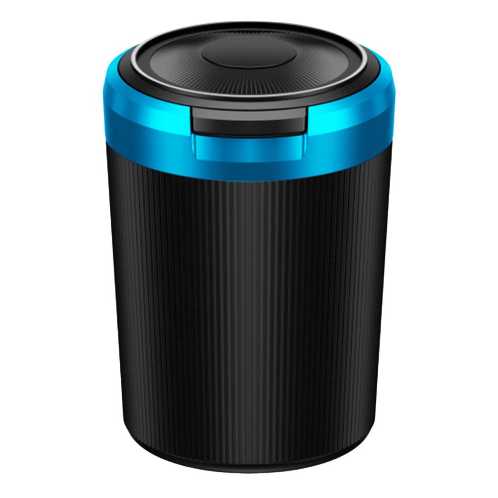 Car Ashtray with Lid Portable Ash Tray with LED Light Mini Car Trash Can Multi-Function Pop Up Ashtray for Home Car Interior Par