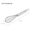 8", 10", 12" Stainless Steel Manual Egg Whisk - Multi-purpose Handheld Beater for Cream and Egg White Mixing