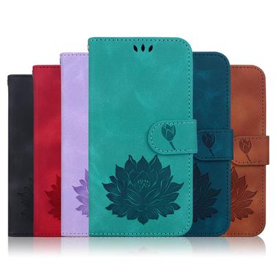 3D Embossed Art Painting Flower Pattern Leather Phone Wallet Case Book Stand For iPhone 15 Pro Samsung Xiaomi Oppo Girls Magnetic Card Flip Cover Bag