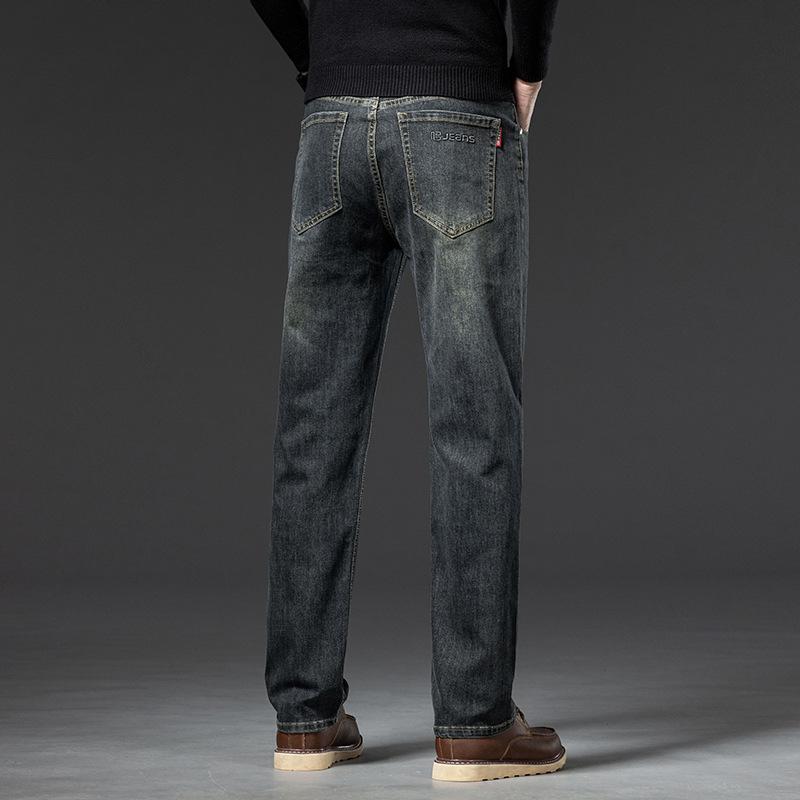 Jeans Autumn Loose Straight Retro Jeans Men's Wide Leg Casual Pants Cotton Men's Pants