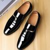 FashionLeather Gentleman Stress Shoes Men slip on Business Driving Shoes Handmade Loafers chaussure Party Flats Dress Shoes big size 49