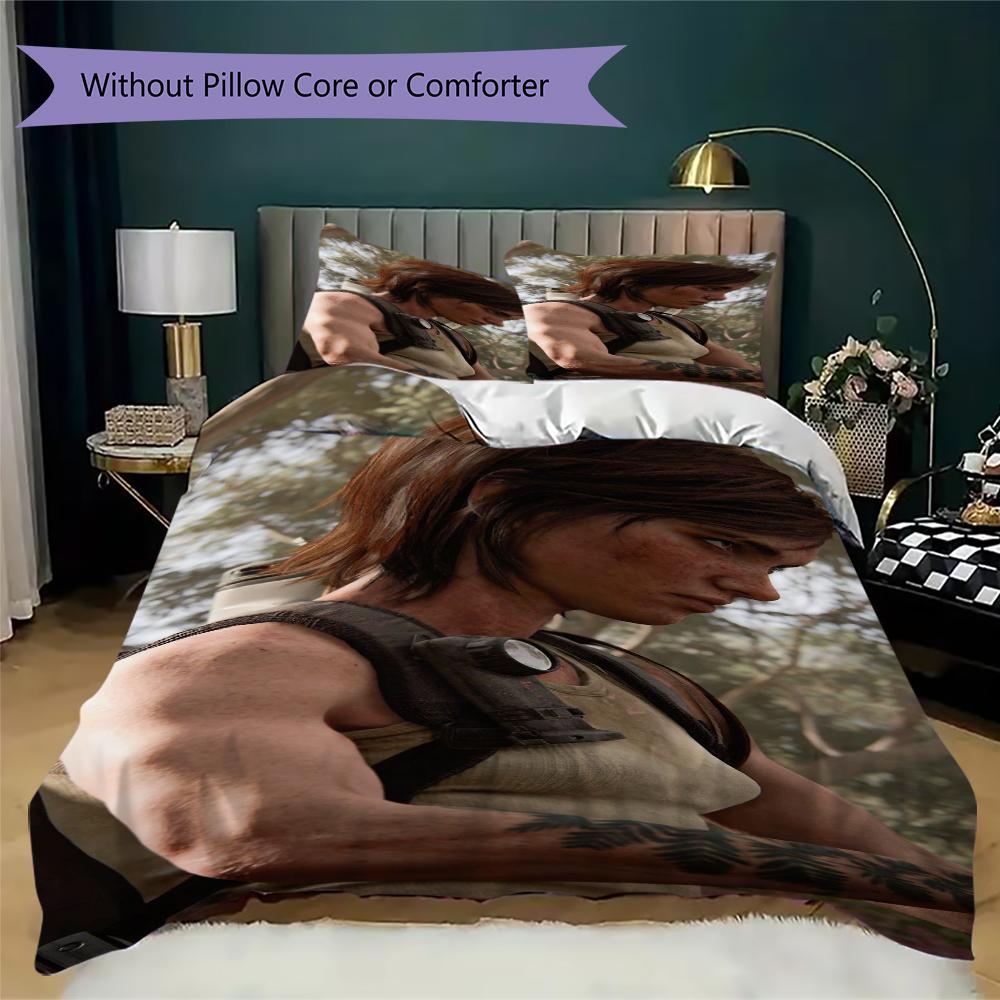 Ellie Williams Game Pattern Bedding uilt Set uilt Cover Pillowcase Home Decoration Birthday Gift (1 * duvet cover + 2 * pillowcase  without core)42