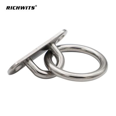 [5mm 304] Gancio Quadrato per Porta Ellittico Con Anello / Piastra Occhiello Anello di Tiraggio Corda Piastra Base Ferramenta Acciaio Inossidabile 304 316