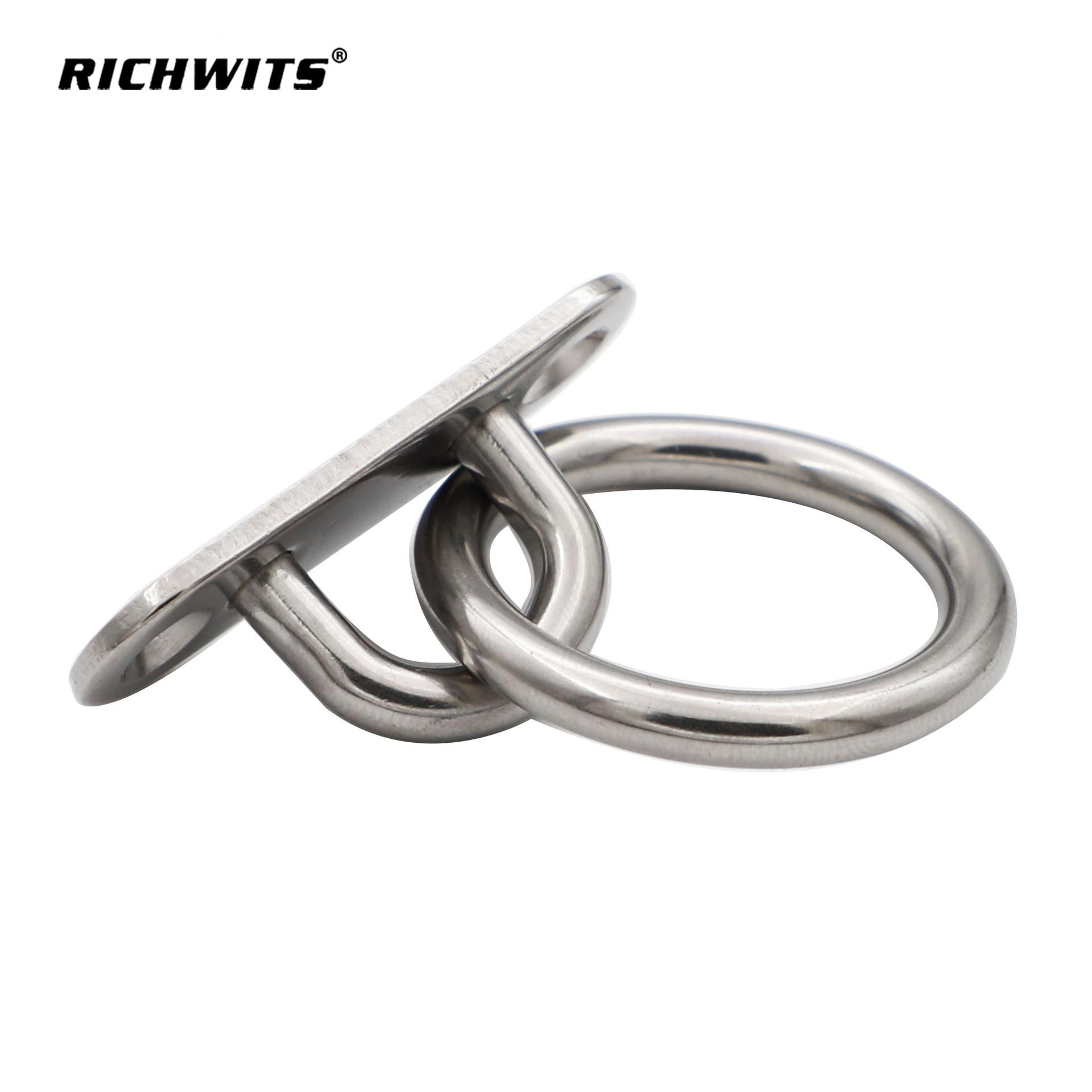 

[5мм 304] Эллиптический с кольцом / Рым-пластина Квадратный дверной крюк Рым-пластина для троса Фурнитура из нержавеющей стали 304 316 One Size