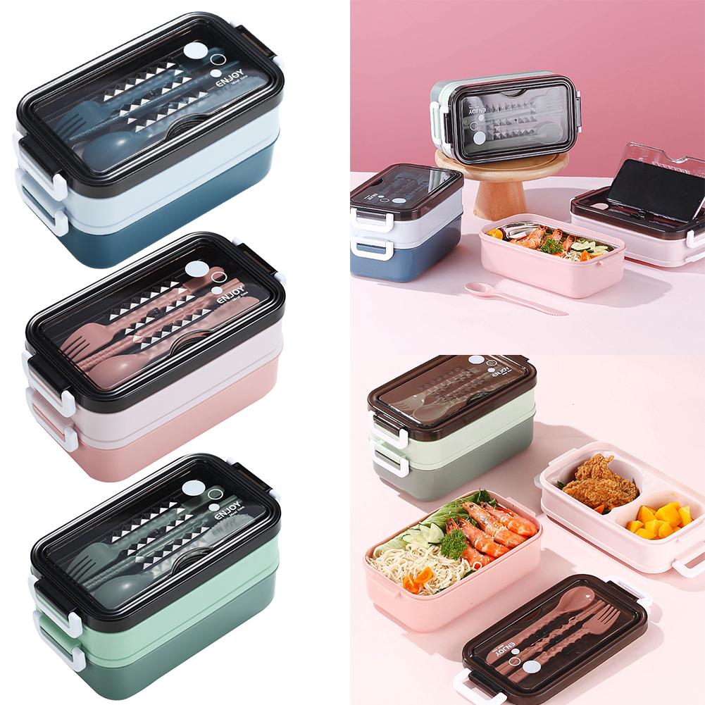 Bento Lunch Box Food Storage Box Thermo Food-Safe Bento Lunch Boxes Lunch Compartment Containers For School Kids Office Worker